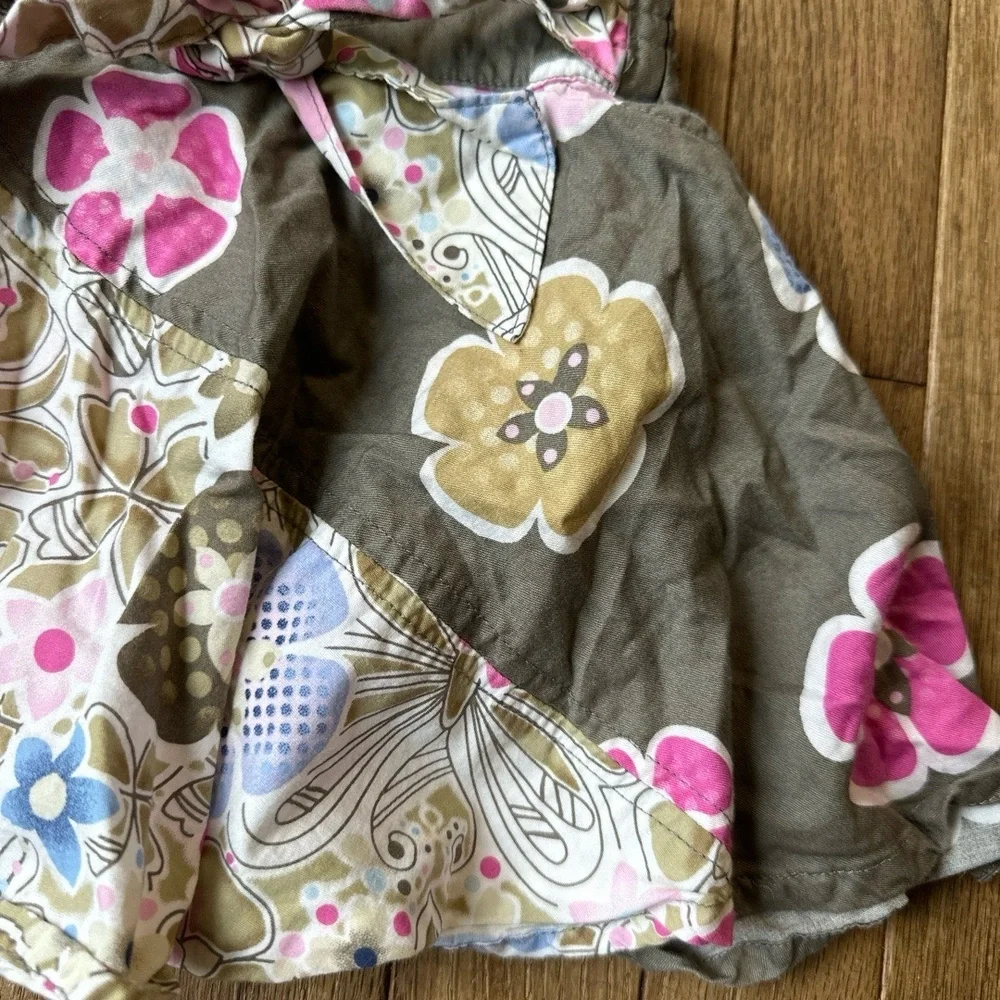 The Childrens Place Floral Skort Girls Size 12 Months Tie‎ Waist Boho Chic